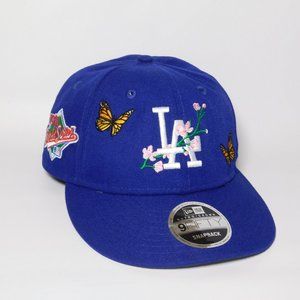 New Era Los Angeles LA Dodgers Patches Butterlies World Series Baseball Cap Hat